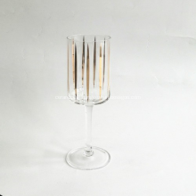 White Wine Glass With Gold Decal